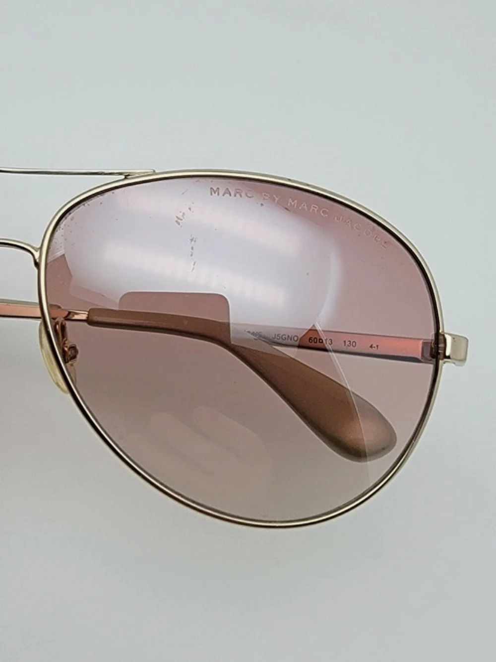 Marc by Marc Jacobs MMJ184/S J5GNO Gold Frame Brown Lens Aviator Sunglasses 60mm